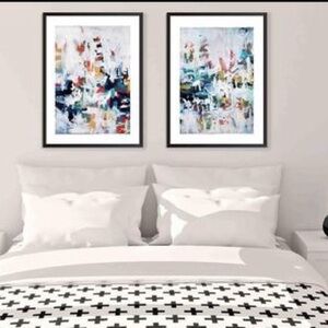 AbstractHouse Set of 2 modern canvas prints orig over $400